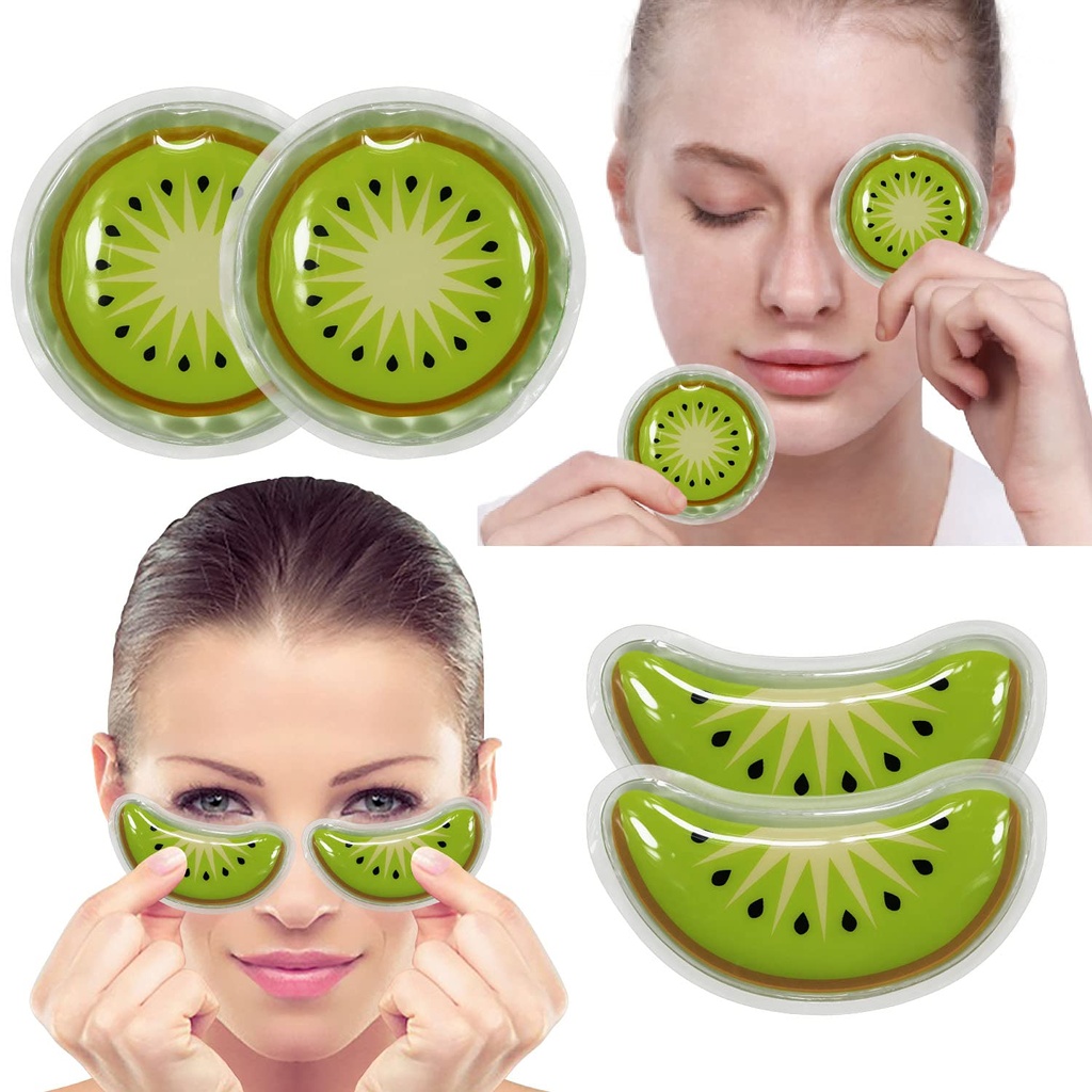 Gel Ice Pack Reusable Cooling Eye Pads ו תחת עין פטס,Eye Hot Treatment Pack for Redness,Pain הקלה ועין להירגע (Kiwi)