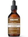 Ultra6 Nutrition Ashwagandha נוזל טיפות - תוספי אשוגנדה אורגני עם Rhodiola Rosea Tincture - תמצית שורש עבור Mood ואנרגיה - תוספת לגברים ונשים