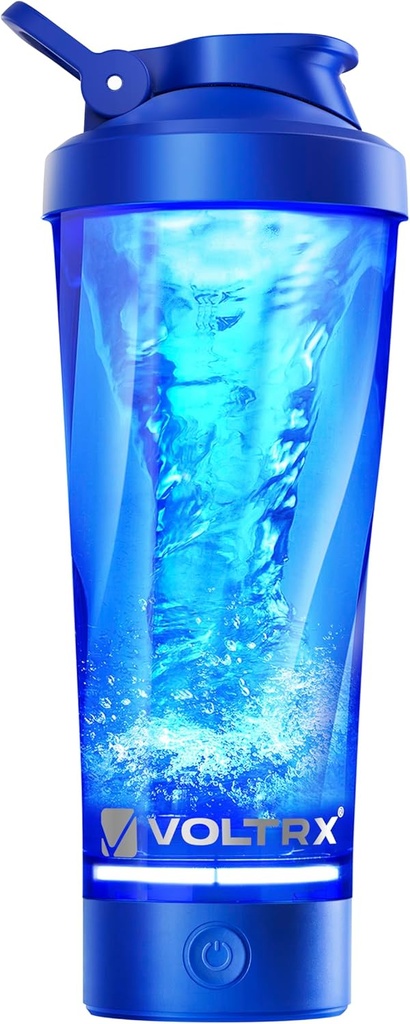 VOLTRX Premium Electric Protein Shaker Bottle, Made with Tritan - BPA חינם - 24 oz Vortex Portable Mixer Cup / USB Rechargeable Shaker Cups for חלבונים Shakes
