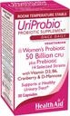 HealthAid UriProbio - 50 מיליארד CFU נשים פרוביוטיקה עם Prebiotic, Cranberry, D-Mannose, ויטמין D3 & B6 | תמיכה Urinary Tract &ive בריאות, Acid & Bile Resistant, טבעוני