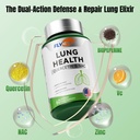 Lung Health, Herbal Quercetin & NAC, תמיכה נשימה, Lung ניקויse, ויטמין C, Zinc, GMP, Made בארה"ב 60 קפסולות