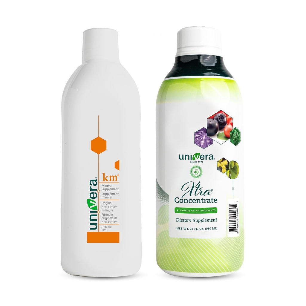 Univera Essentials Pack ק"מ, Potassium נוזלי תומך Xtra Concentrate, ויטמין B Complex, Vital Energy, 15 All-Natural Ingredients, לנהל מתח, לשפר את הבריאות המשותפת, לשפר את הבריאות המשותפת, לשפר את הבריאות המשותפת.