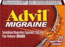 Advil Migraine נוזל מילוי קפסולות - 20 ct, Pack של 6