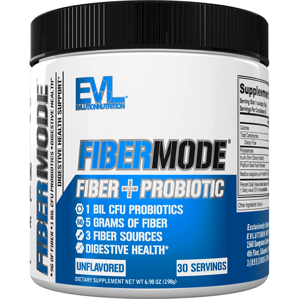 Avilution NutritionfiMode - סיבים + אבקת פרוביוטי - תמיכה בריאות העיכול & Immune - 1bil CFU Probiotics + 5g סיבים - Gluten Free & Vegan - Unflaved - תוספת תזונתית - 30 משרתות