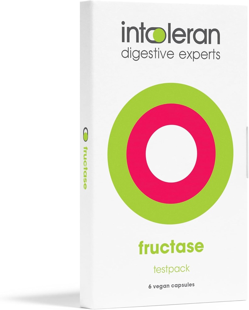 Intoleran Fructase העיכול Enzymes Testpack - 6 קפסולות | תוספת עבור Fructose Intolerance | Enzymes to Help Digesty Foods & Drinks (Fruit Sugar) | Fast Acting | Pure & Vegan | נמוך FODMAPPP