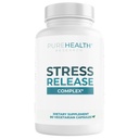 PUREHEALTH RESEARCH מתח משחרר מורכב - תוספי תמיכה Mood עבור נשים וגברים - עוזר עם מתח ורגיעה - עם Ashwagandha, L Theanine, Lemon Balm, Niacin & יותר - 90 קפסולות