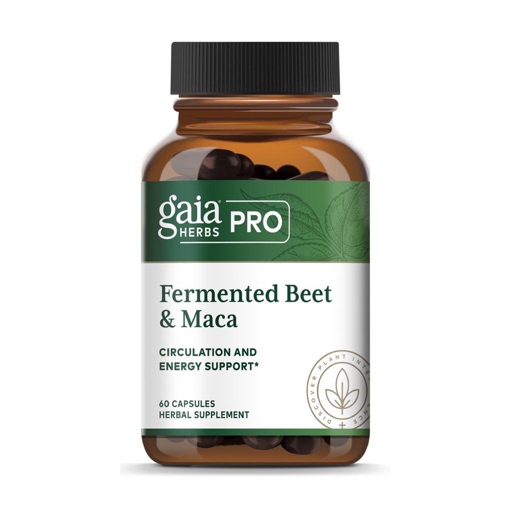 GAIA HerBS PROFmented Beet & Maca - תמיכה באנרגיה בריאה & Circulation תוספת * - Kidney Health Supplement with Beet & Carrot Root - טבעוני, Gluten-Free - 60 קפסולות (30 משרתים)