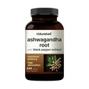 NatureBell Ashwagandha עם Black Pepper, 240 קפסולות | קומפלקס גבוה של Absorption Complex - תוספת של פריחת שורש - תוספי הסתגלות