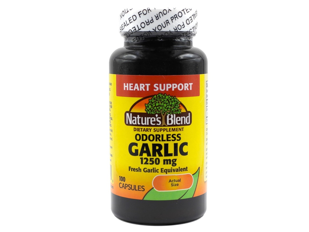 The Nature's Bell Ordorless Garlic 1,250 מ"ג 100 Caps