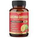 Pure Garcinia Cambogia קפסולות - 6in1 עם תה ירוק, Arjuna, Garlic Bulb, Turmeric & Black Pepper - 90 Counts