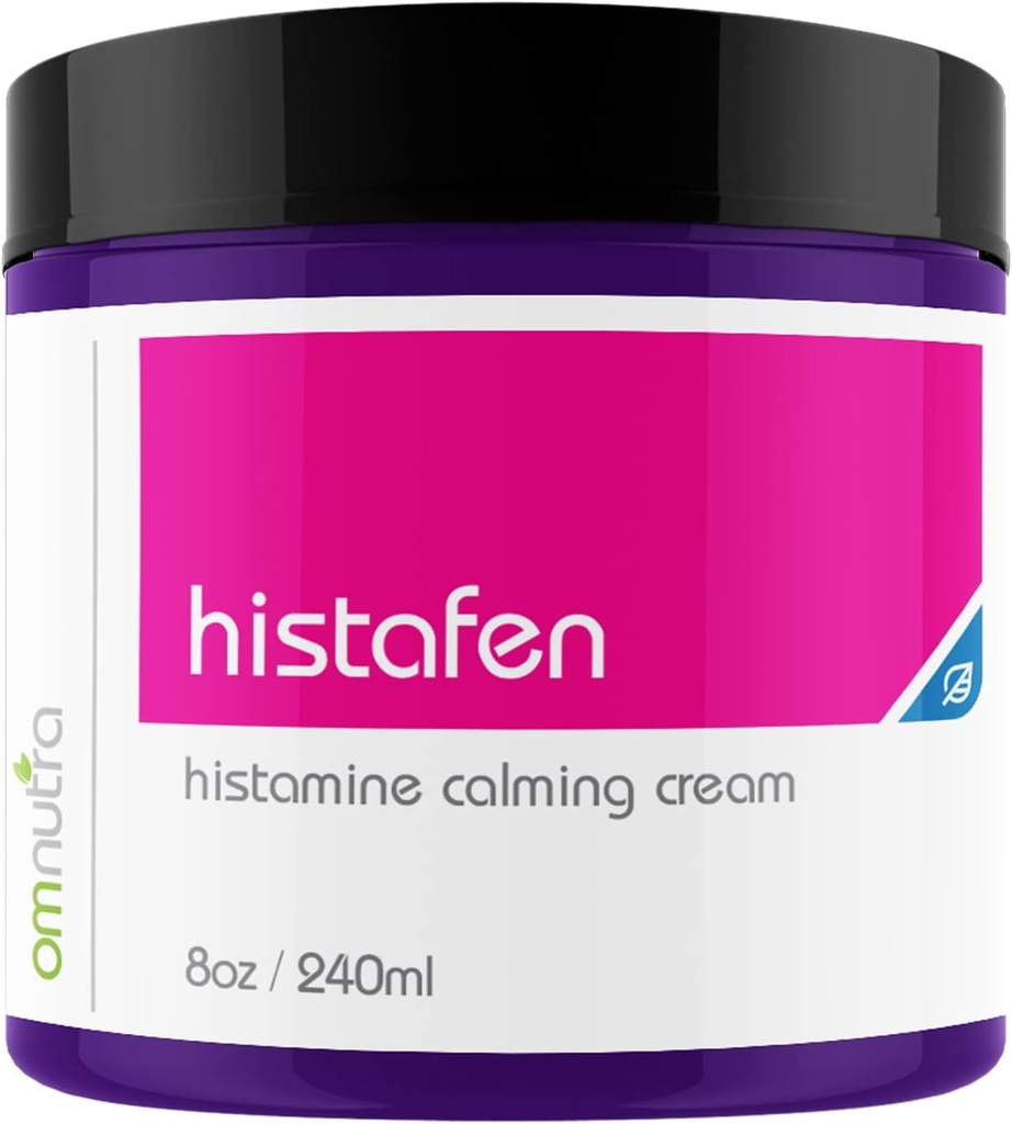 Histafen Antihistamine Itch Calming Cream - 8oz 240 מ"ל Anti Itch Cream תוספת כוח אינטנסיבי ריפוי Lotion למבוגרים עם דיאמין נמוך Oxidase Dao Enzyme Mast Cell Activating Syndrome