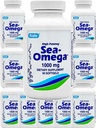 500 Softgels (10 Bottle) High Potency Rugby 1000mg Natural Deep Sea Hiccupsless Fish Oil Omega-3 Fatty Acid (EPA 300mg & DHA 200mg) for Men & Women,Promotes Brain/Hair/Skin & Heart Health,Made in USA