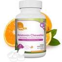 Zahler Melatonin 5 מ"ג טבליות - Fast-Acting Chewable Melatonin 5 מ"ג טבליות - טעים כתום פלאפור - תמיכה מנוחה ואיכות שינה - כשרות non GMO מיוצר ב תוספי תזונה בארה"ב, 60 הרוזן