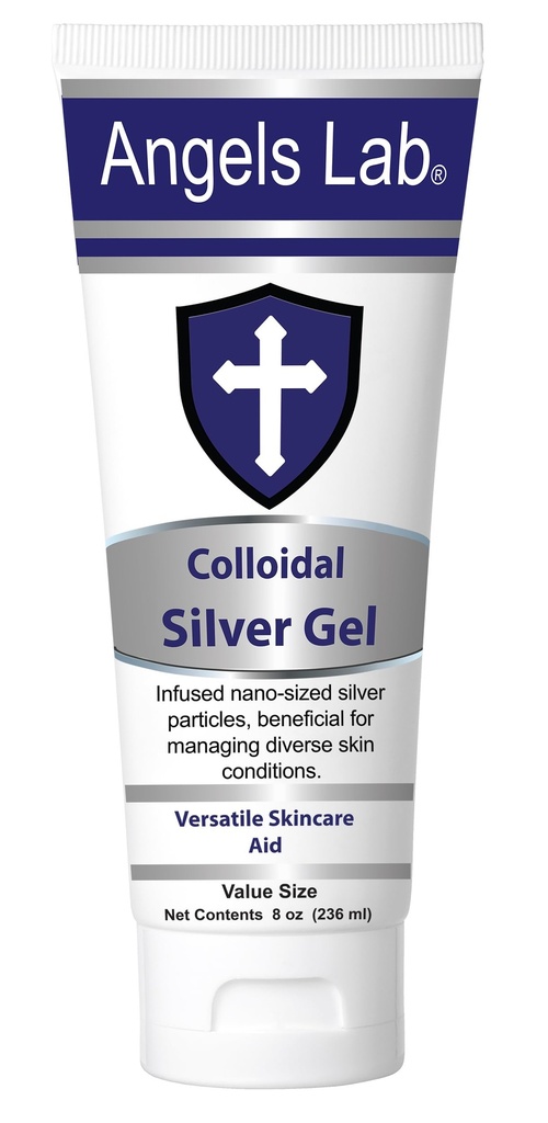מלאכים Colloidal Silver Gel ננו Silver Gel Wound Care - Unscented Healing Ointment for Burns, Sunburns & Irritated Skin - 8oz Formula