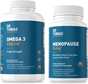 ד"ר טוביאס אומגה 3 שמן דגים ו- Menopause הקלה לנשים, תמיכה אנדוקרנית עם אומגה 3, פלאשים חמים הזעה לילה תוספי מזון, non-GMO