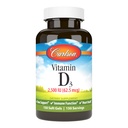 קרלסון - ויטמין D3, 2,500 IU (62.5 mcg), תמיכה בחיסון, בריאות העצם, בריאות השרירים, כולסטרול, כולסטרול, תוסף ויטמין D, ויטמין D3 Soft Gels, 150 Softgels