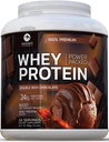Premium 100% אבקת חלבון Whey 24g, שוקולד עשיר כפול, חלבון מתקדם Isolate עבור רווח שרירים, התאוששות מערכת החיסון, לא תוספת סוכר, עבור שייקס ושוקולד - 24 משרתים
