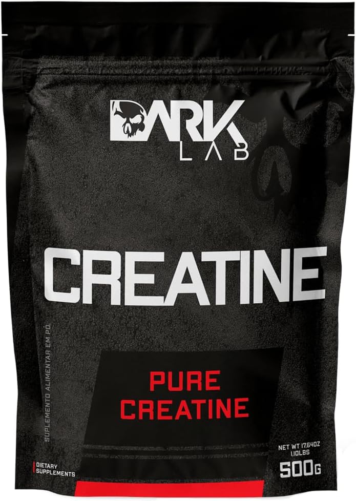 המעבדה האפלה Creatine Monohydrate 166 משרתים, 100% Pure Creatine 500g, תוספת לתמיכה בבניית שרירים, כוח מוגבר, אנרגיה ושיפור ביצועים אתלטיים
