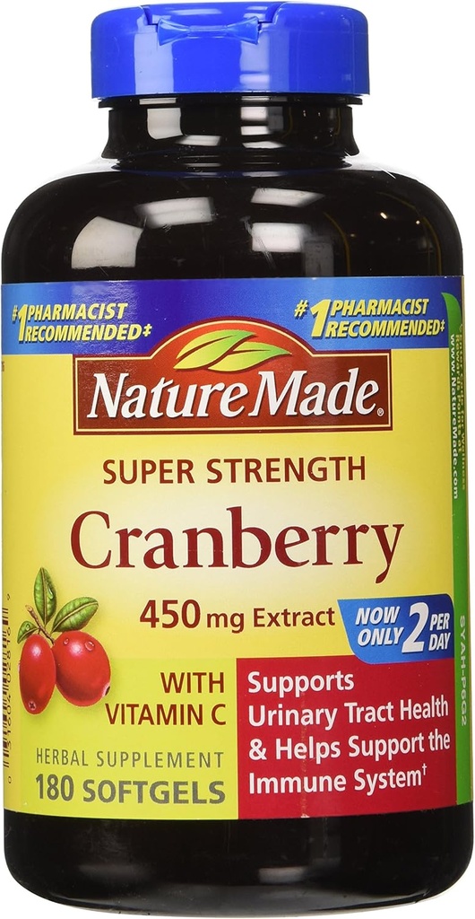 Nature Made Cranberry 450 מ"ג לחלץ 180 Softgels