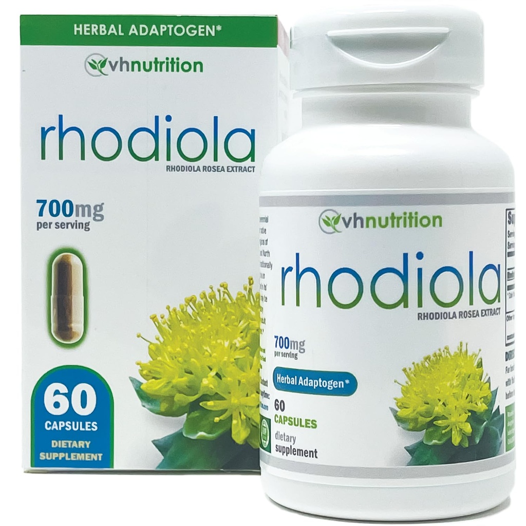 VH Nutrition RHODIOLA | Rhodiola Rosea תוסף | 3% Salidrosides Standard Extracted Extracted