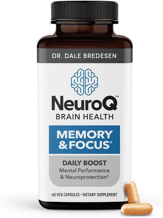 Life Seasons NeuroQ Memory & Focus with DHA-400 - Boostss Cognitive Performance & Healthy Brain Function - Neuroprotective Formula by Dr. דייל ברדסן - 120 קפסולות