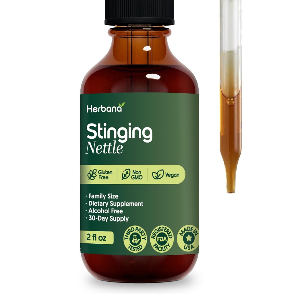 Sting Nettle Leaf and Root 2 fl oz נוזל לחלץ - תמיכה טבעית Urinary & Kidney עבור האדם והאישה - אורגני אורטיקה דיויקה - High Potency Herbal תוסף - 45 ימים אספקה