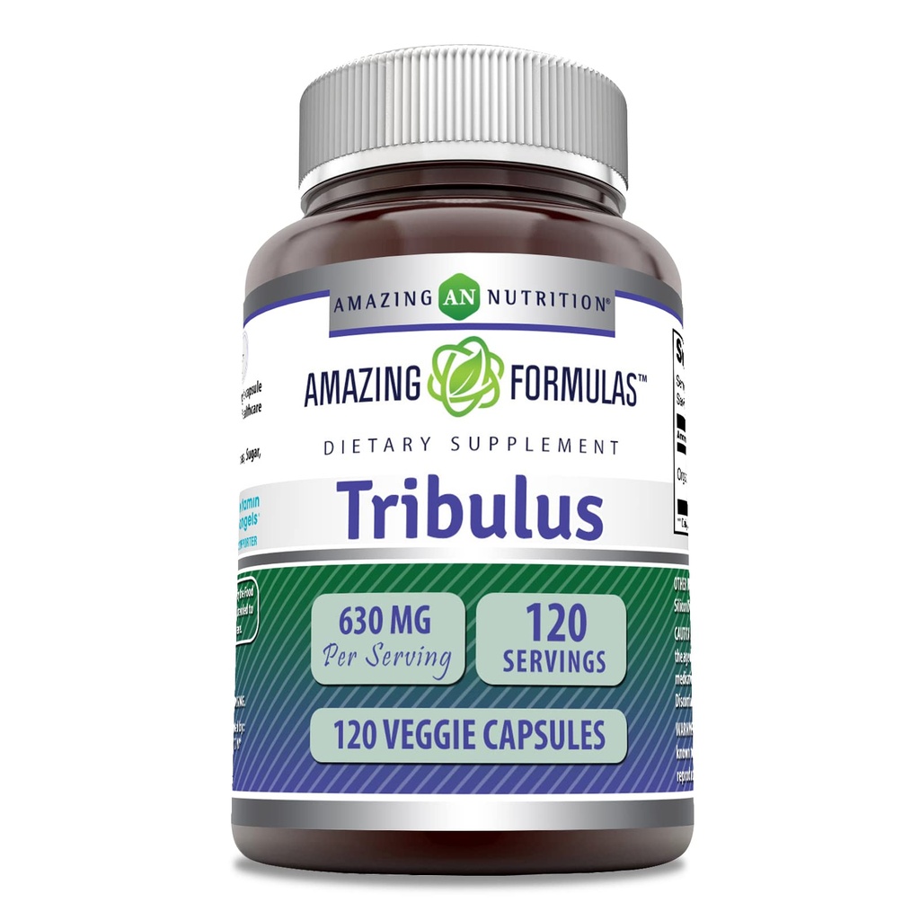 פורמולה מדהימה טריבולוס Terrestris לחלץ תוסף | 630 Mg Per Serve | 120 Veggie קפסולות | Non-GMO | Gluten-Free | Made in USA