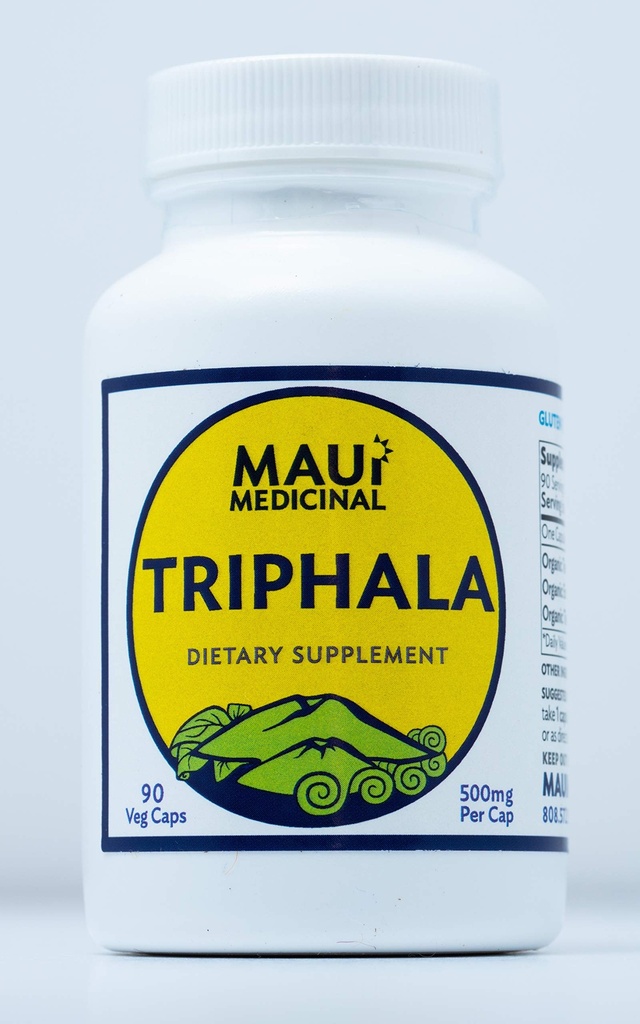 TRIPHALA 90 Veggie קפסולות - 500 מ"ג לכל קפסולה אורגנית Herbal Formula