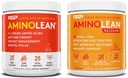RSP NUTRITION Vegan AminoLean Pre Workout אנרגיה (Mango 25 משרתים) עם AminoLean Recovery Post Workout Boost (דם כתום 30 משרתות)