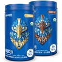 ה-BIRDMAN פלקון אבקת חלבון טבעונית אורגנית, Stevia & Sugar Free, Plant Based, Low Carb, Milk Free, Keto, non Whey, Probiotic, Pea Protein | Combo Pack: Vanilla & Chocolate Flavors - 20 משרתי כל אחד, Kto, Non Whey, Probiotic, Probiotic