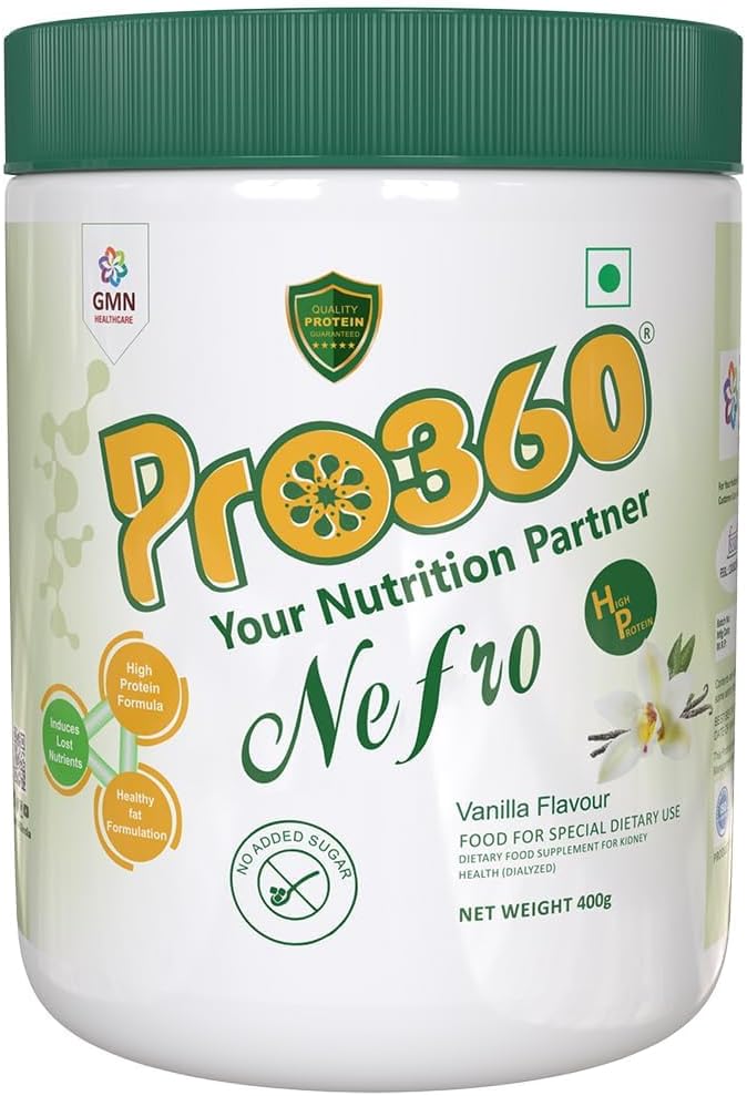 Nefr.o HP 400g (FKA Nephro) - אבקת תוספי תזונה דיאליקה - פורמולה חלבונים גבוהה עשירה עם L-Taurine, L-Carnitine for Kidney / Renal Health - לא תוספת סוכר, Vanilla Flavour