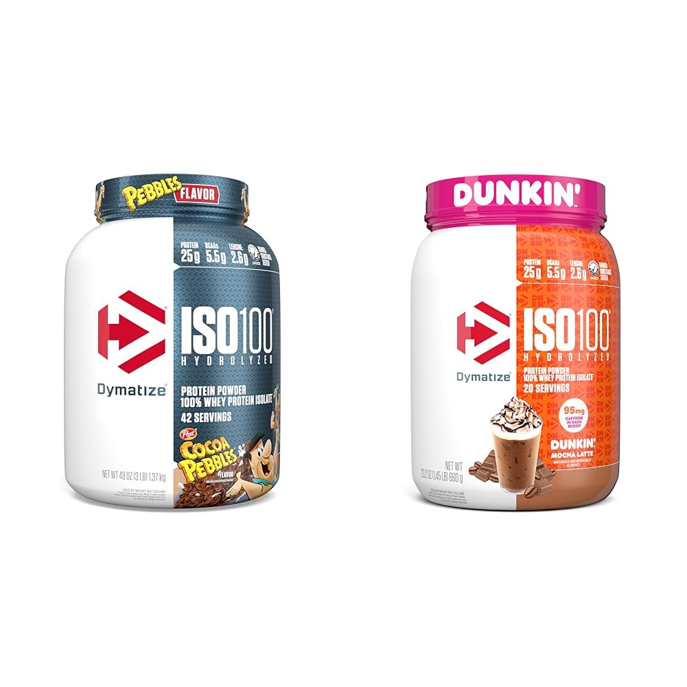 Dimatize אבקת חלבון ISO100 hydrolyzed ו- ISO100 אבקת חלבון hydrolyzed אבקת חלבון ב Dunkin' Mocha Latte Flavor