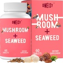 מתחם Mushroom sublingual, 18-in-1 Mushroom, Lions Mane, Reishi, טורקיה Tail & More - תוספי המוח עבור זיכרון ומקדו, זיכרון, אנרגיה, Mood, Immunity, 60 טבליות