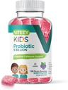 Viteey Probiotics for Kids - 5 מיליארד CFUs - Probiotics Kids Constipation Relief, Natural Immune & Digestive Health Support - Vegetarian, Gelatin חינם, GMO חינם - Tasty Berry Flavored חניכיים