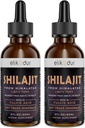 Shilajit Resin אורגני נוזל תוספת, Shilajit ההימלאיה אורגני, Shilajit נוזל Drop, Shilajit Drop מכיל 85 מינרלים Trace, Alternative to Resin & קפסולות, 120 מ"ל
