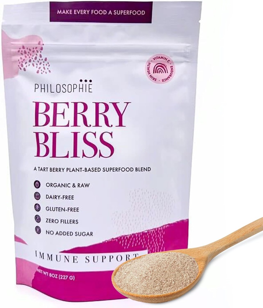 אבקת Superfood המבוססת על פילוסטפי - אבקת חלבון טבעונית עם חלבון אורז, Maca Rootאבק & Acai ברי - אורגני חלב חינם סופר-פוד - אבקת חלבון ללא ממתקים מלאכותיים