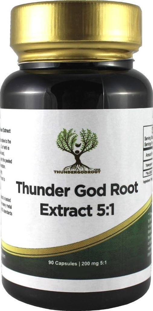 Thunder God Vine Root 5:1 - Tripterygium Wilfordii Herbal תוסף - 200 מ"ג קפסולות עם Lei גונג Teng Extract - Thunder God Vine Extract with Triptolide - 90 קפסולות