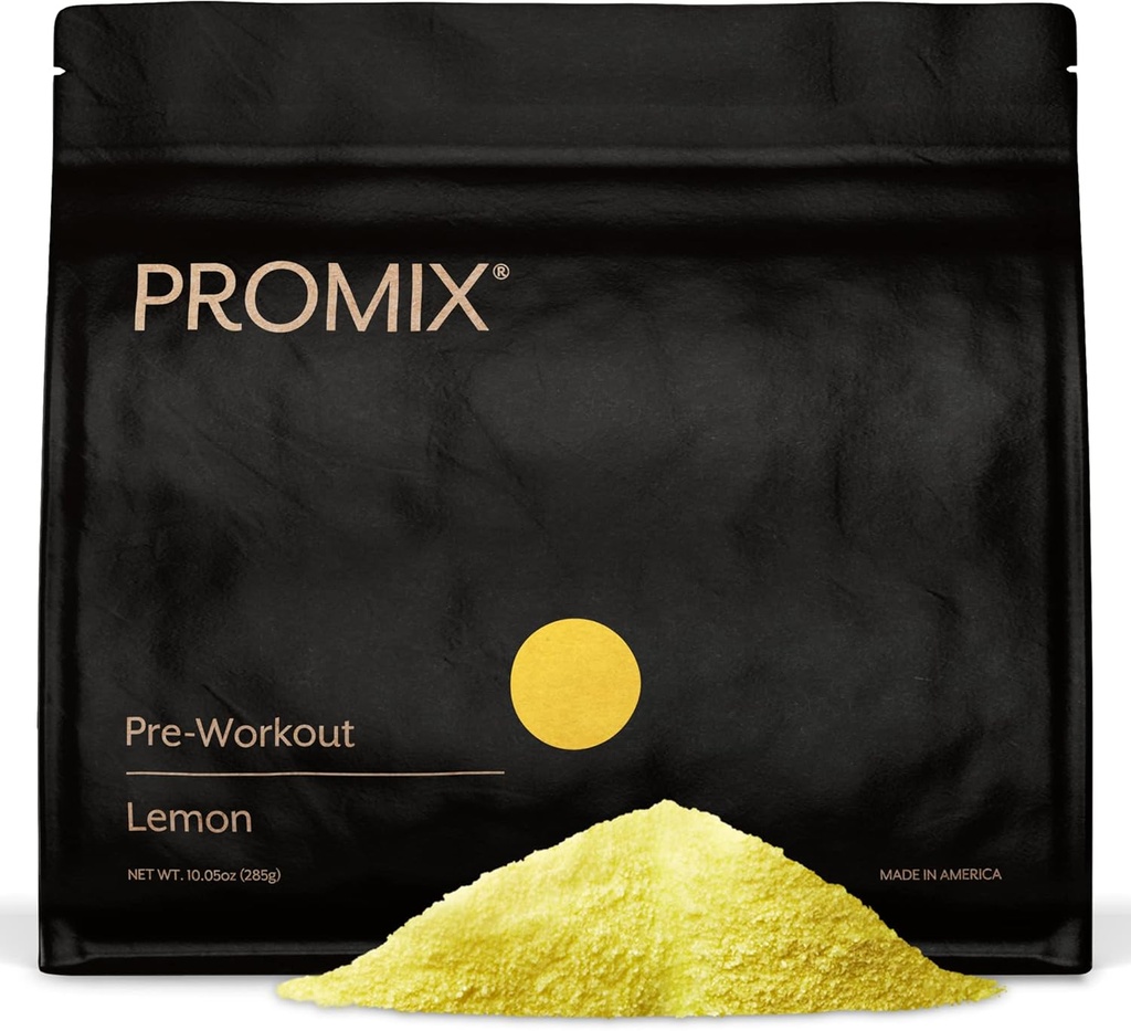 Promix Pre-Workout אבקה, לימון - מקסימיזציה Focus & Performance - מסייע להשיג שרירים, Endurance & Enhanced אנרגיה - ויטמין B12, Caffeine, Beta-Alanine & L-Tyrsosine - Gluten & Milk-Free-Free-Free Energy - ויטמין B12, Caffeine, Beta-Alanine & L-Tyrsosine