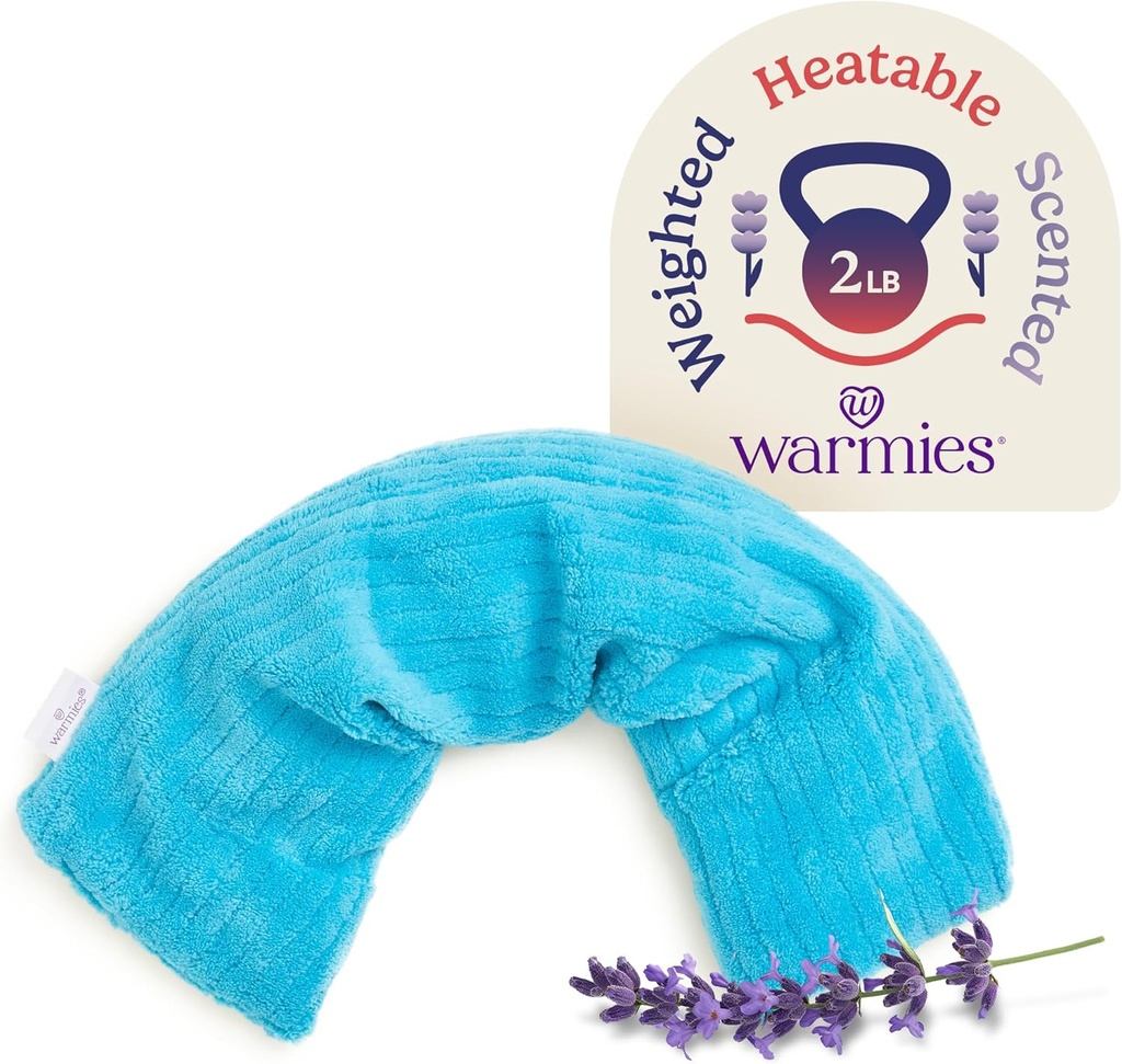 חם חם חם-Pak, צוואר microwavable Wrap - Heating & Cooling Plush Pad for Calming הירגעות - משקל ו heated צוואר Warmer עם Scented Lavender - אד חום עבור Aches & כאב - כחול כחול כחול כחול כחול כחול כחול / כחול כחול כחול כחול כחול כחול כחול כחול