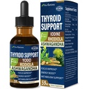 Yourroid Support Drops - נוזל Iodine תוסף, Gotas de YODO y Selenio para Tiroides, Con Rodiola Semenovii y Ortiga, Fight Fog w/Ashwagandha & Rhodiola לחלץ Tincture.2 oziola Semenovii y Ortiga, Fight Fog w/Ashwagandha & Rhodiola לחלץ Tincture.