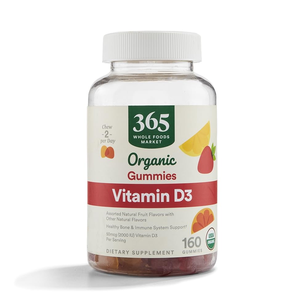 365 על ידי Whole Foods Market, ויטמין D3 Gummy, 160 הרוזן