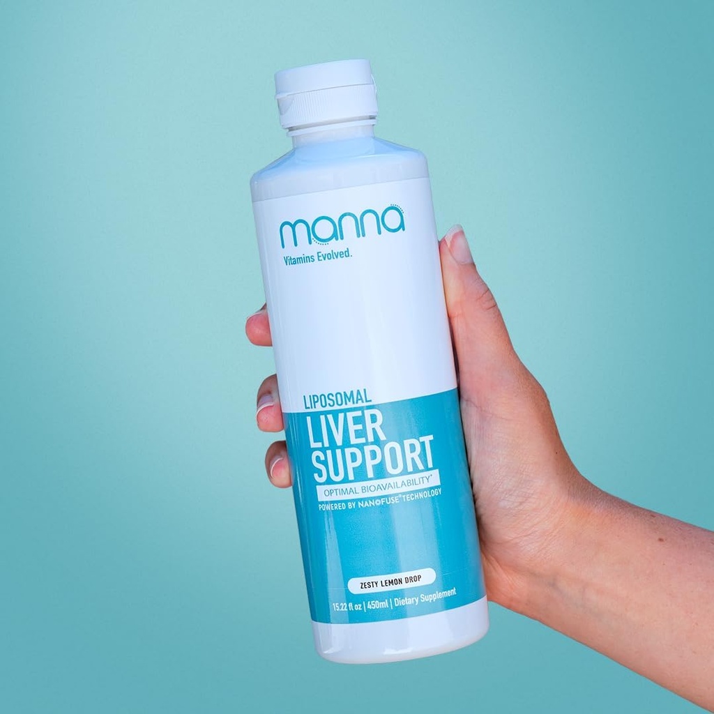 Manna Liposomal Liver Support - Liver Cleanse Detox & תיקון - תוספי תמיכה Liver לנשים וגברים