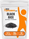 BulkSupplements.com Black Rice אבקת - אבקת אורז שחור, Gluten Free Supplement - Unflavored, 3.7g לכל משרת, 50g (1.8 oz) (Pack of 1)