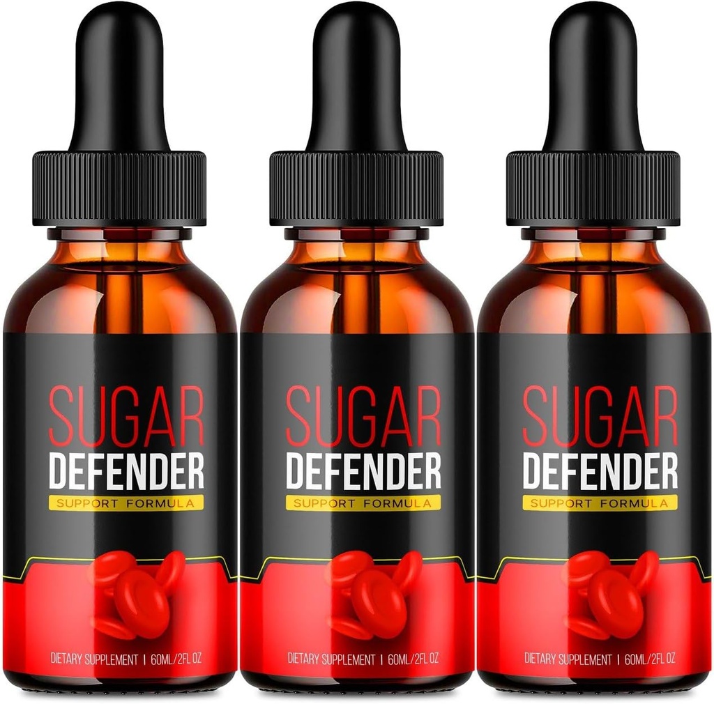 VIVE MD Defender Drops - פורמולה רשמית - סוכר Defender 24 Sugar Defender נוזל, תוספת מקסימלית של סוכר סוכר עם הותורן ברי אורגני, סוכר Defender ביקורות (3 Pack)