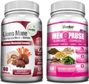 GreeNatr Energy Boost Plus Menopause Support Bundle: תוסף Mushroom שלנו מספק אנרגיה טבעית Boost, קידום ויריאליות מתמשכת + Herbal Menopause Complex for Hot Flashes, Nights Sweats