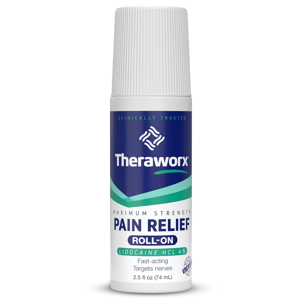 Theraworx Maximum Strength Pain Relief Lidocaine Roll-On - 2.5oz - 1 Count