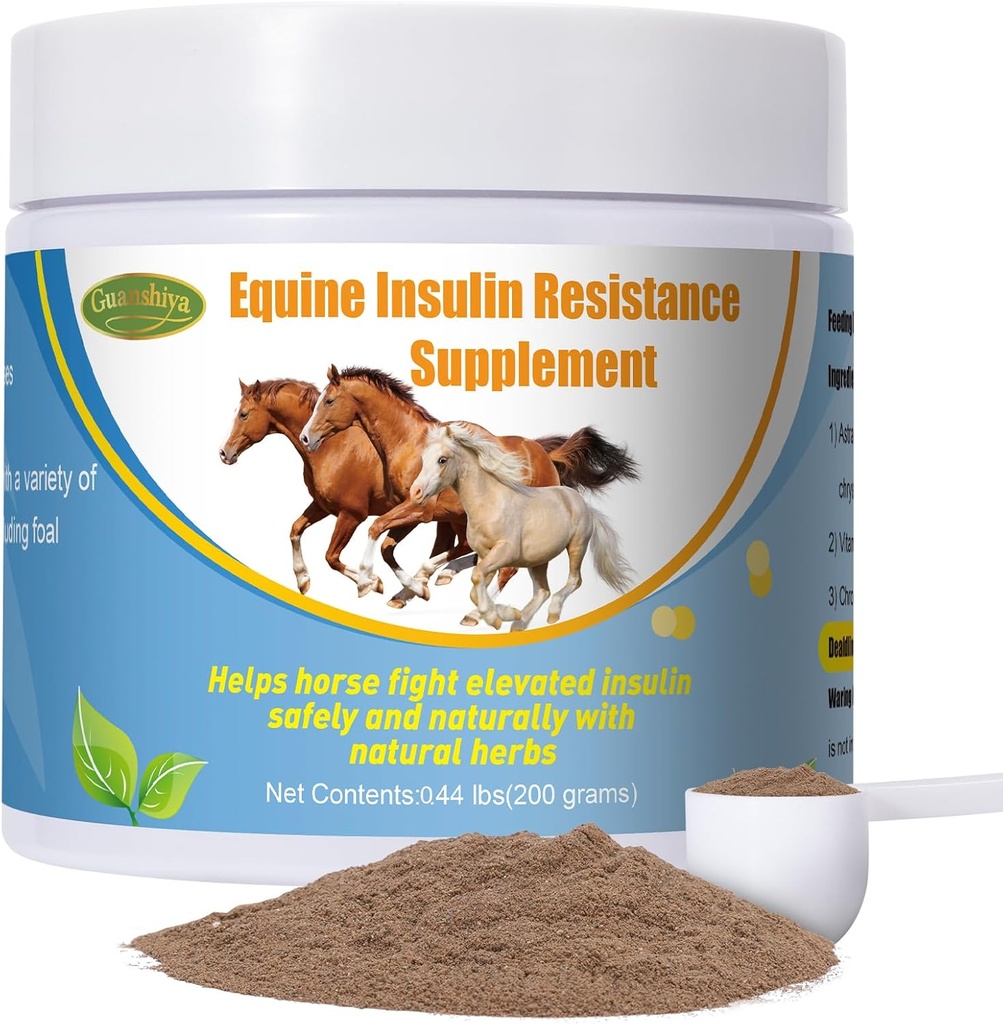 Insulin Resistance תוסף עבור סוסים, Supporting סוסים עם רמות אינסולין alevated, Laminitis, תסמונת של צ'רוניקה Sore רגליים, בחזרה ל Pasture,0.44 lbs