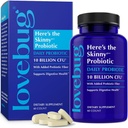 LoveBUG Skinny Prebiotics and Probiotics for Women Digestive Health & Immune Support - 10 מיליארד CFU Probiotic Strains Gut Health, Gas, Constipation & Bloating, 60ct
