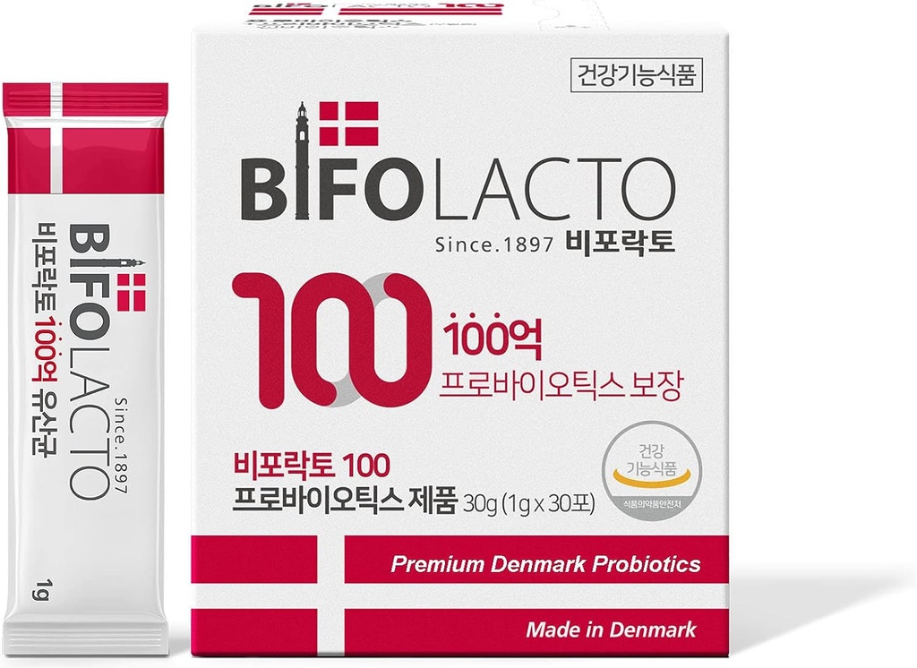 100 Premium דנמרק Probiotics, 44.2 מיליארד פרוביוטיקה עם Prebiotics (Synbiotics), Zero Calories, Zero Sugar, Non Milk. נסיעה ידידותית, No Water Is Needed, בקלות מלטס על הלשון שלך