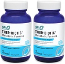Klaire Labs SFI Health Ther-Biotic Metabolic פורה פרוביוטיקה - תמיכה ב- Metabolism + Immune System - Vegetarian Probiotics - Hypoallergenic, ללא חלב (60 קפסולות / 2 Pack)